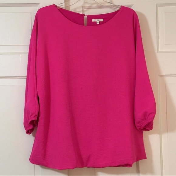 Joh. Hot Pink Blouse Figure Flattering Size XL in Excellent Condition - Picture 6 of 6